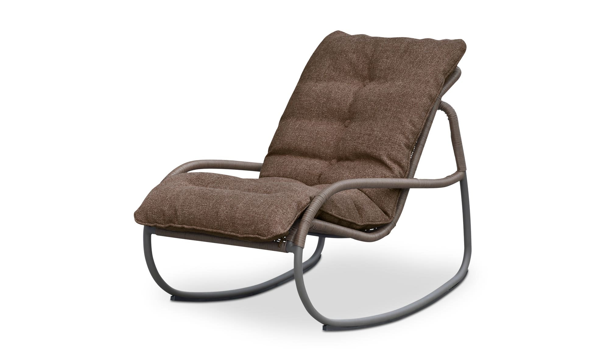 Lyra Outdoor Rocking Chair Brown by Moe's Home Collection - view 5