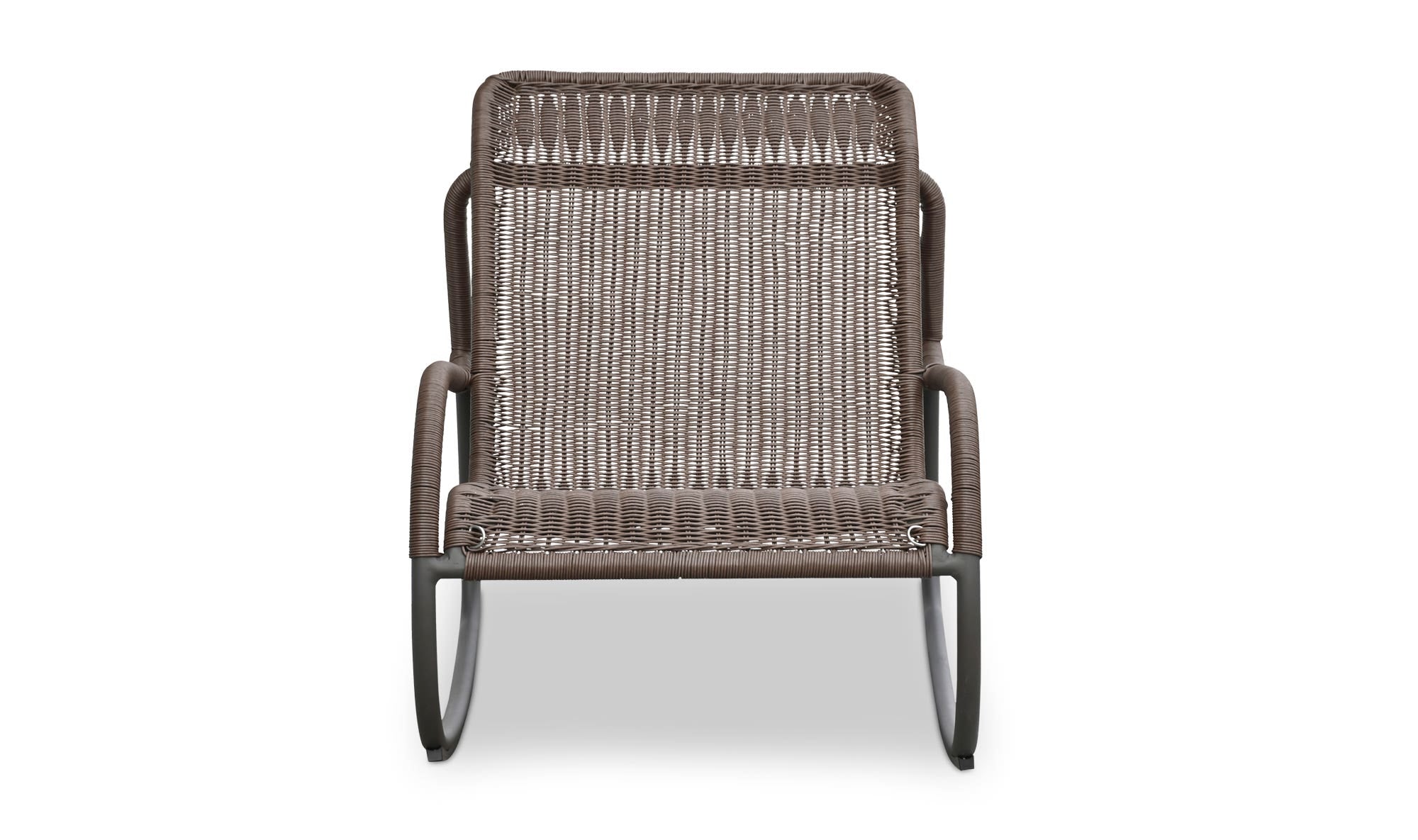 Lyra Outdoor Rocking Chair Brown by Moe's Home Collection - view 4