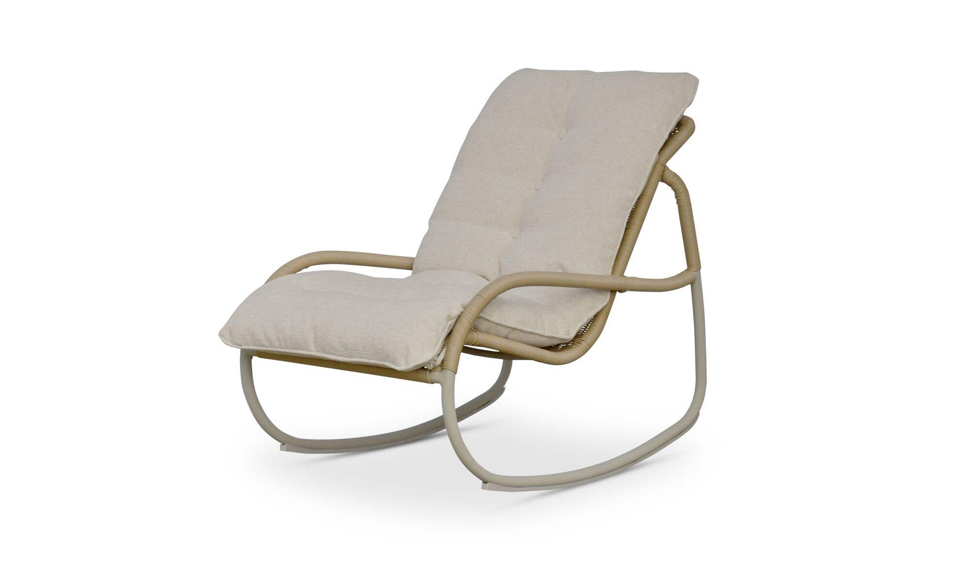 Lyra Outdoor Rocking Chair Beige by Moe's Home Collection - view 10