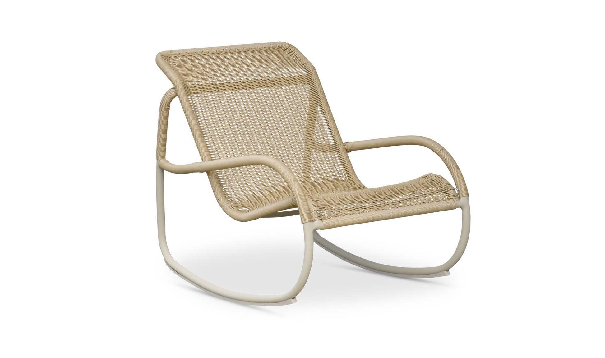 Lyra Outdoor Rocking Chair Beige by Moe's Home Collection - view 7