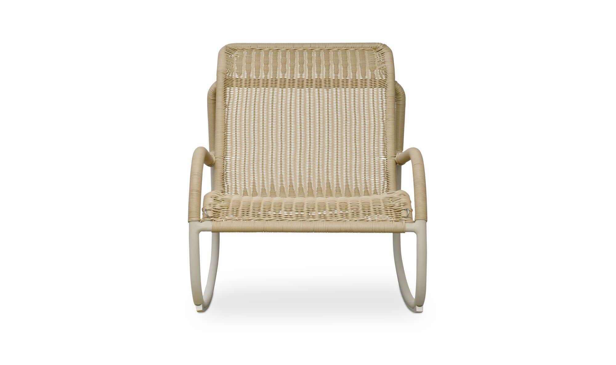 Lyra Outdoor Rocking Chair Beige by Moe's Home Collection - view 5