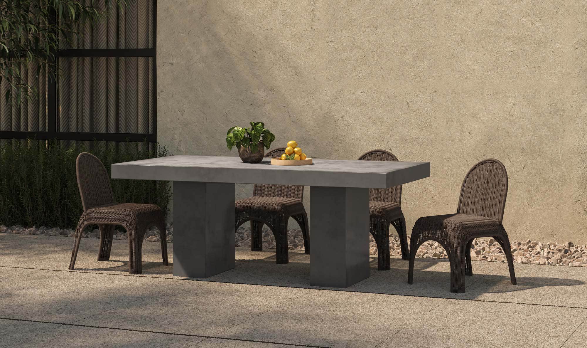 Kendall Outdoor Dining Chair Brown-Set of Two by Moe's Home Collection - view 5