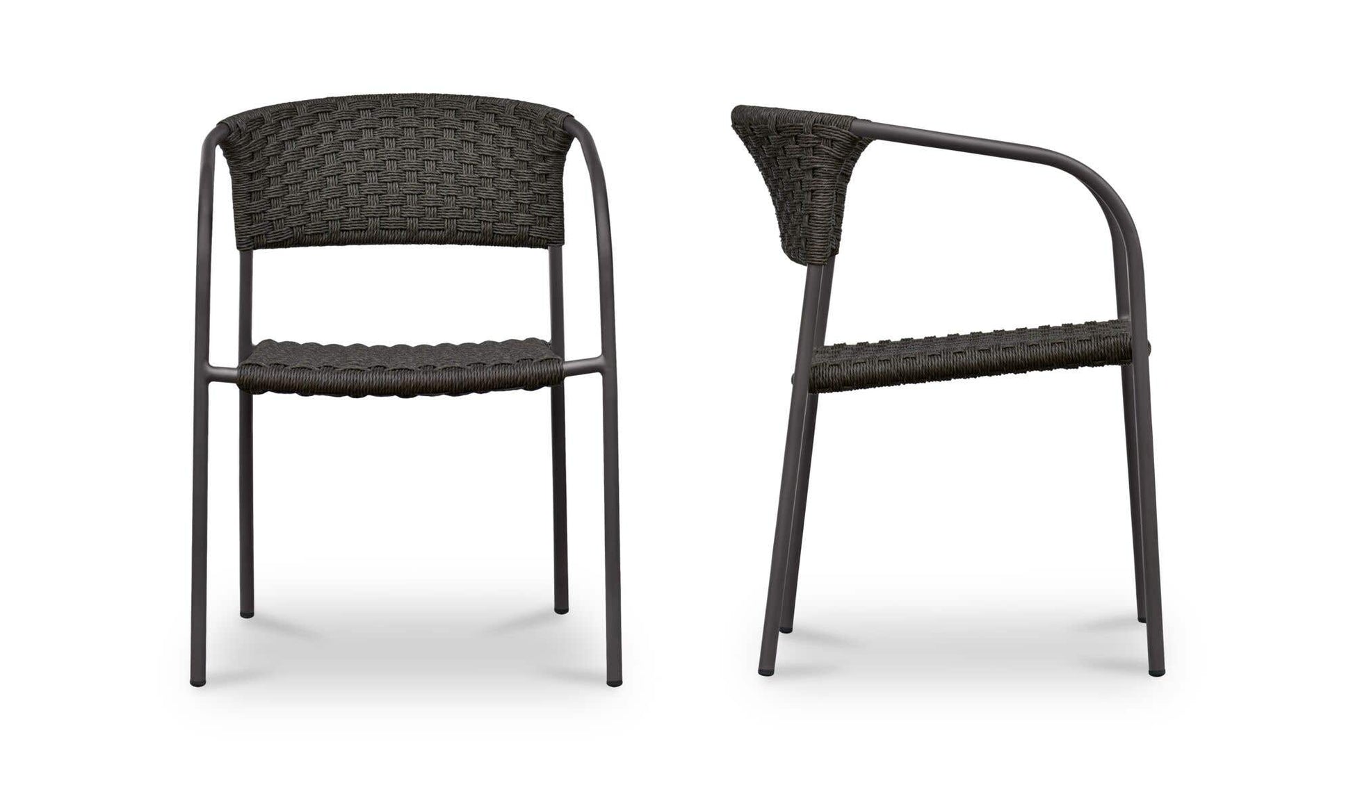 Zola Outdoor Dining Chair Dark Brown-Set Of Two by Moe's Home Collection - view 6