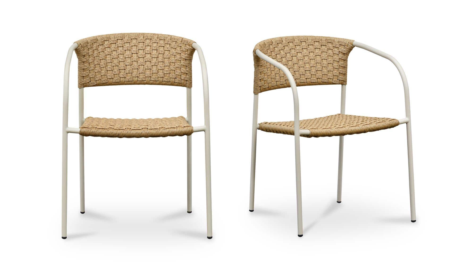 Zola Outdoor Dining Chair Natural-Set Of Two by Moe's Home Collection - view 5