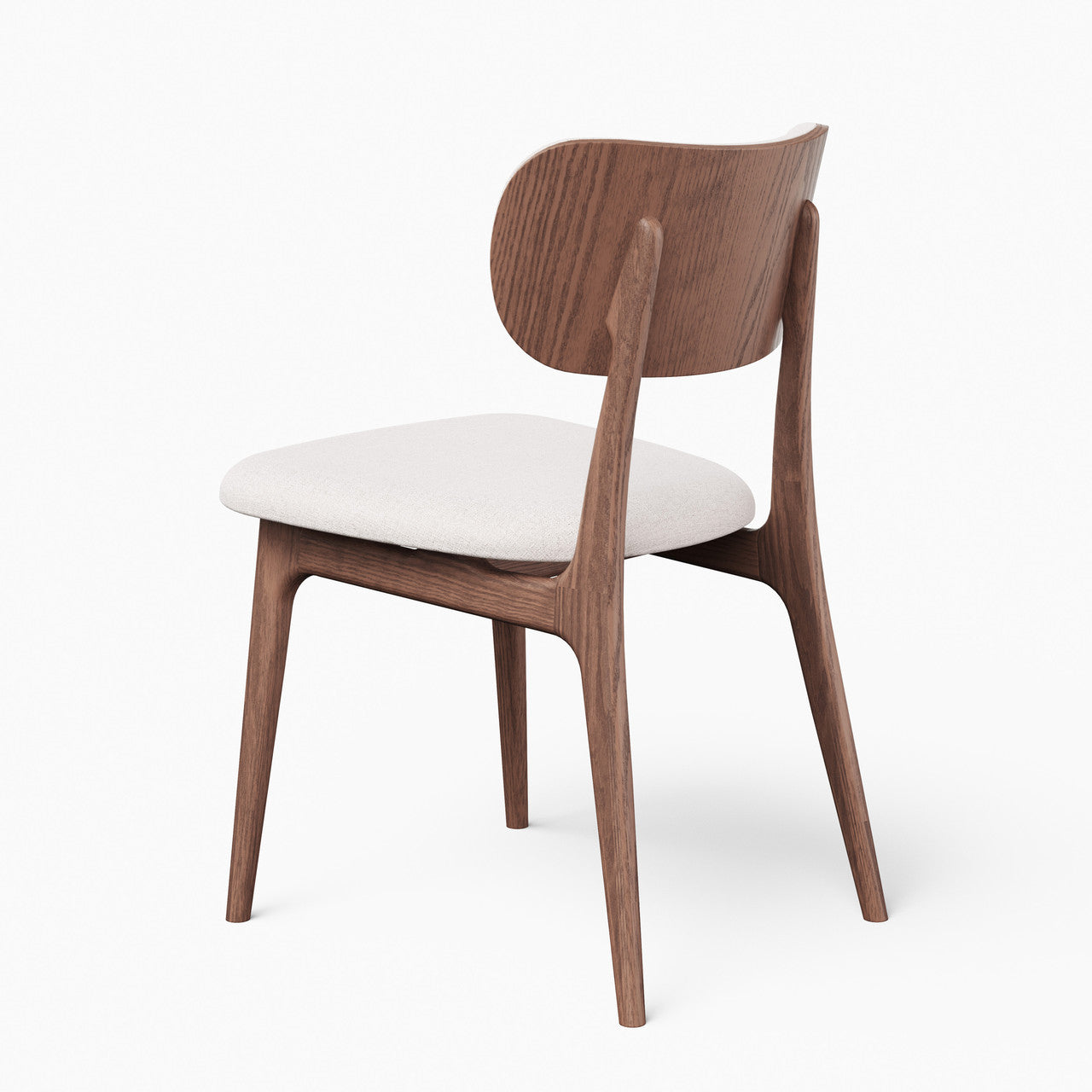 Modern Brazilian - Claudia Side Chair - Harvest Natural Upholstery - Nogal Frame