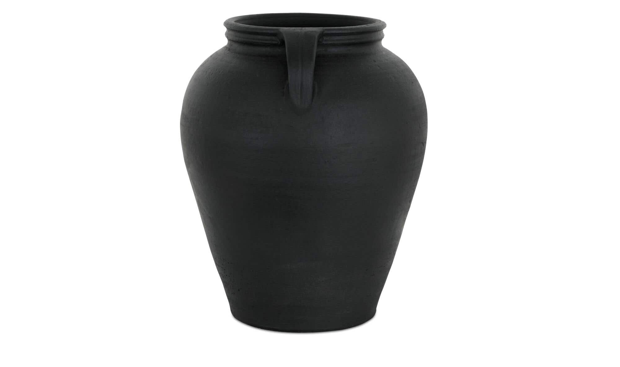 Jovi Vase Black Terracotta by Moe's Home Collection - view 7