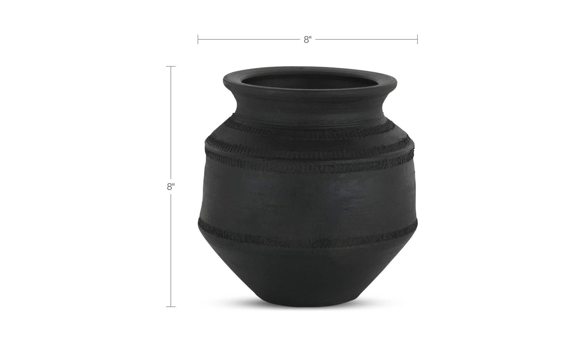 Astra Vessel Black Terracotta by Moe's Home Collection - view 10