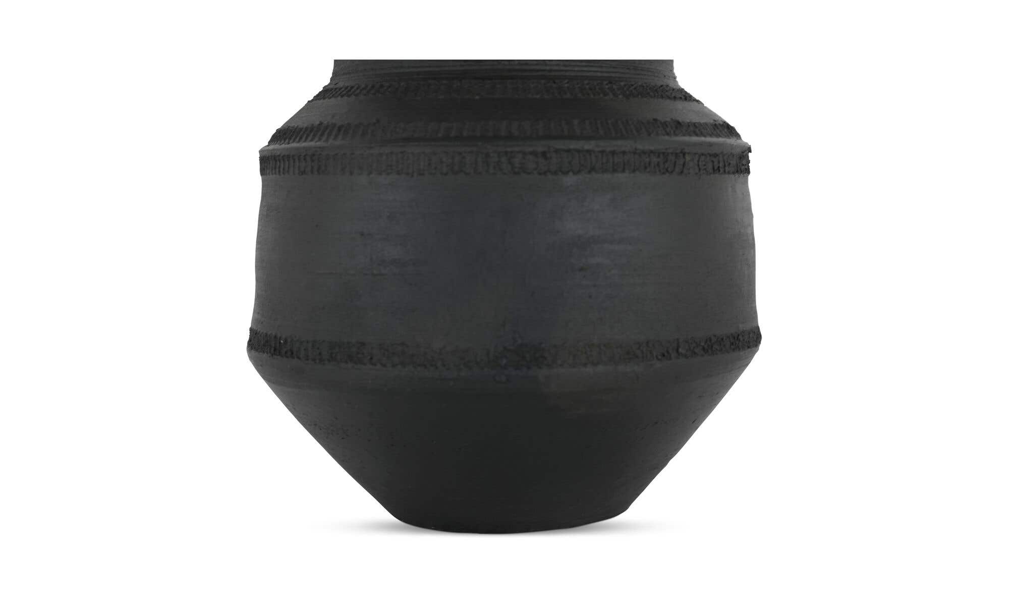 Astra Vessel Black Terracotta by Moe's Home Collection - view 9