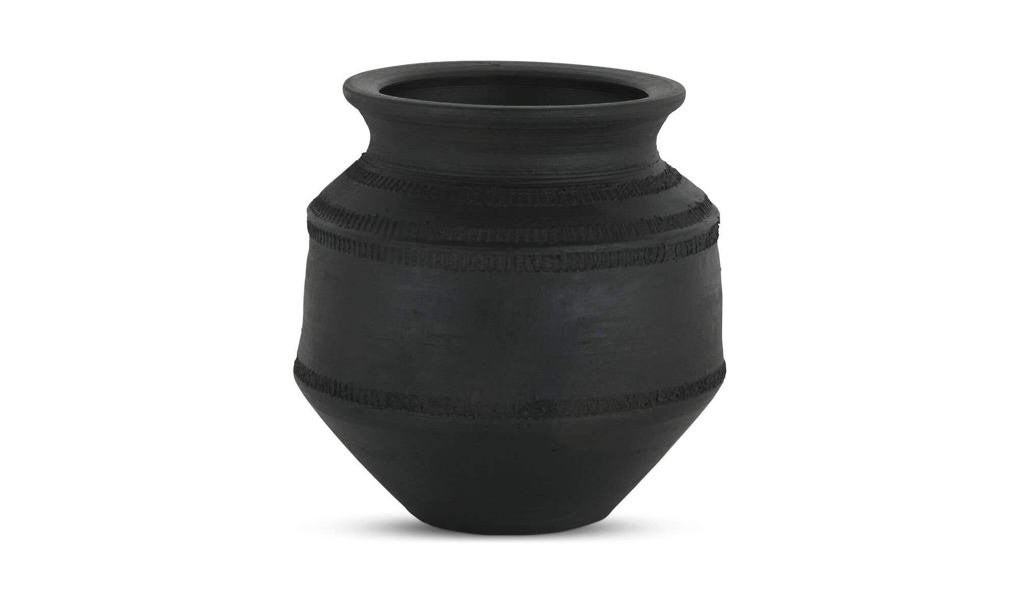 Astra Vessel Black Terracotta by Moe's Home Collection - view 6