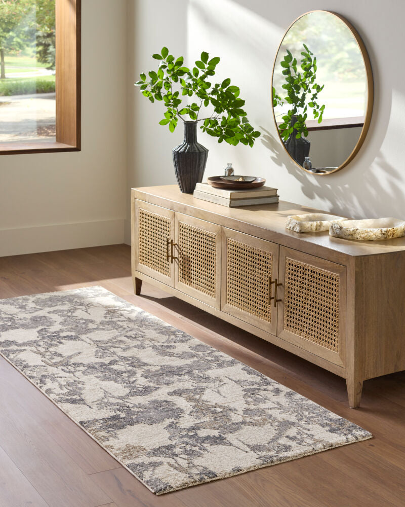 Gakko Charcoal/Tan Machine Woven Rug GKK-2301 - roomscene