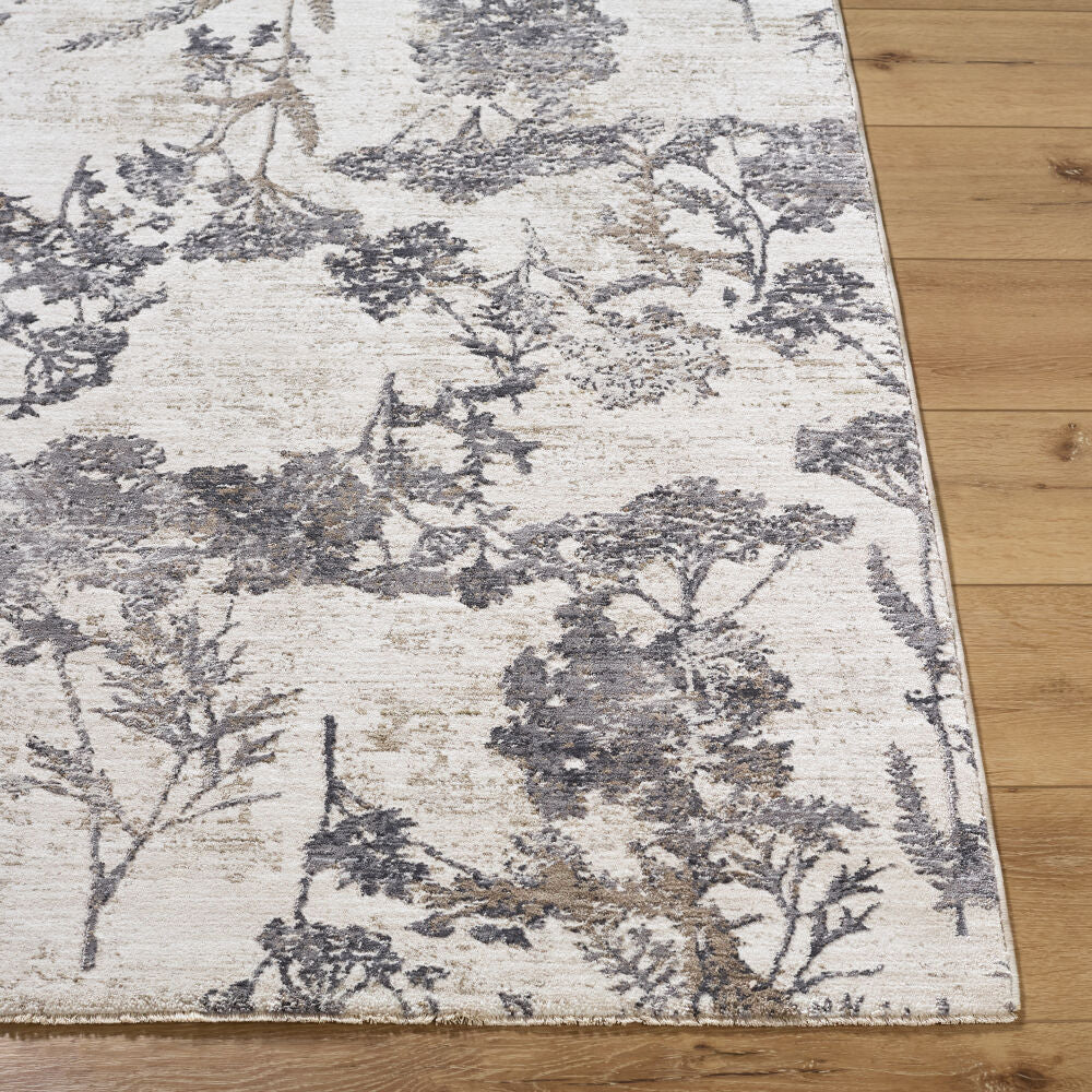 Gakko Charcoal/Tan Machine Woven Rug GKK-2301 - front