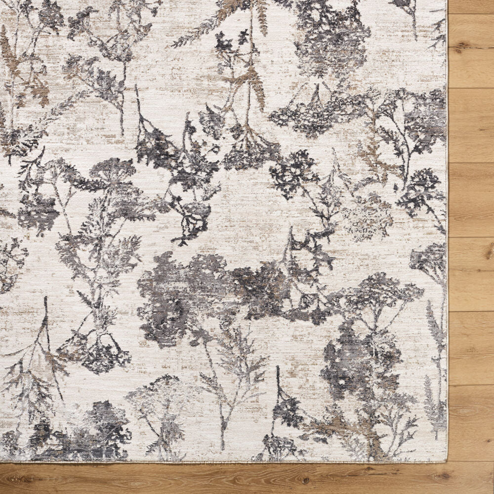 Gakko Charcoal/Tan Machine Woven Rug GKK-2301 - overhead