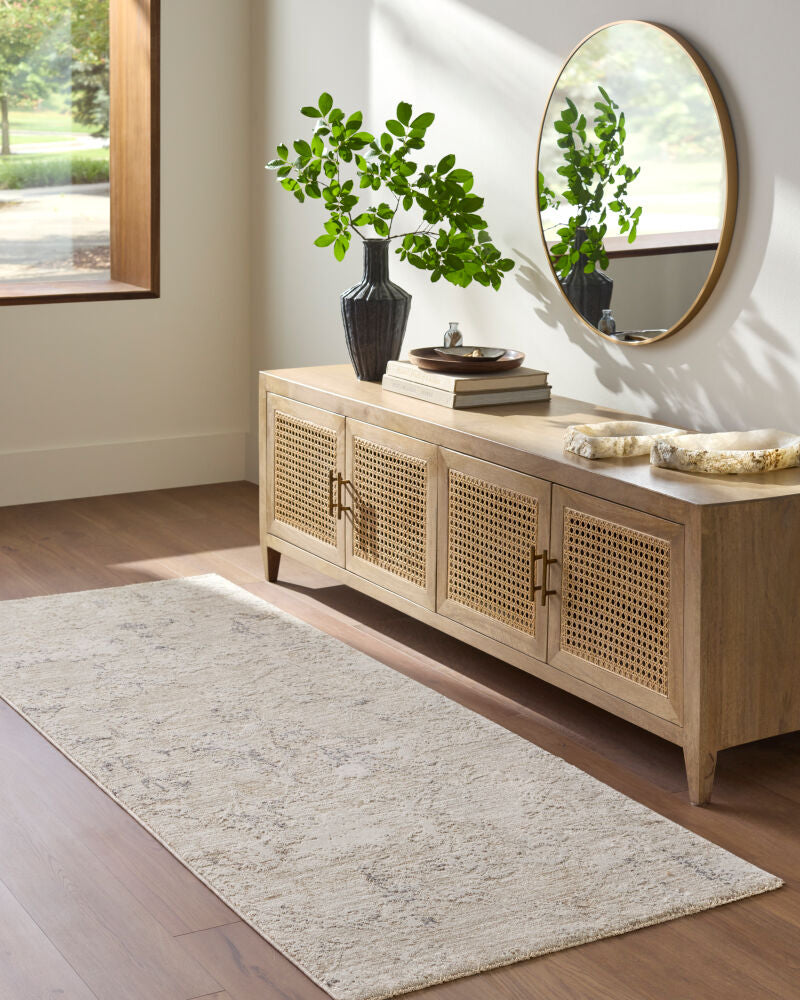 Gakko Charcoal/Tan Machine Woven Rug GKK-2302 - roomscene