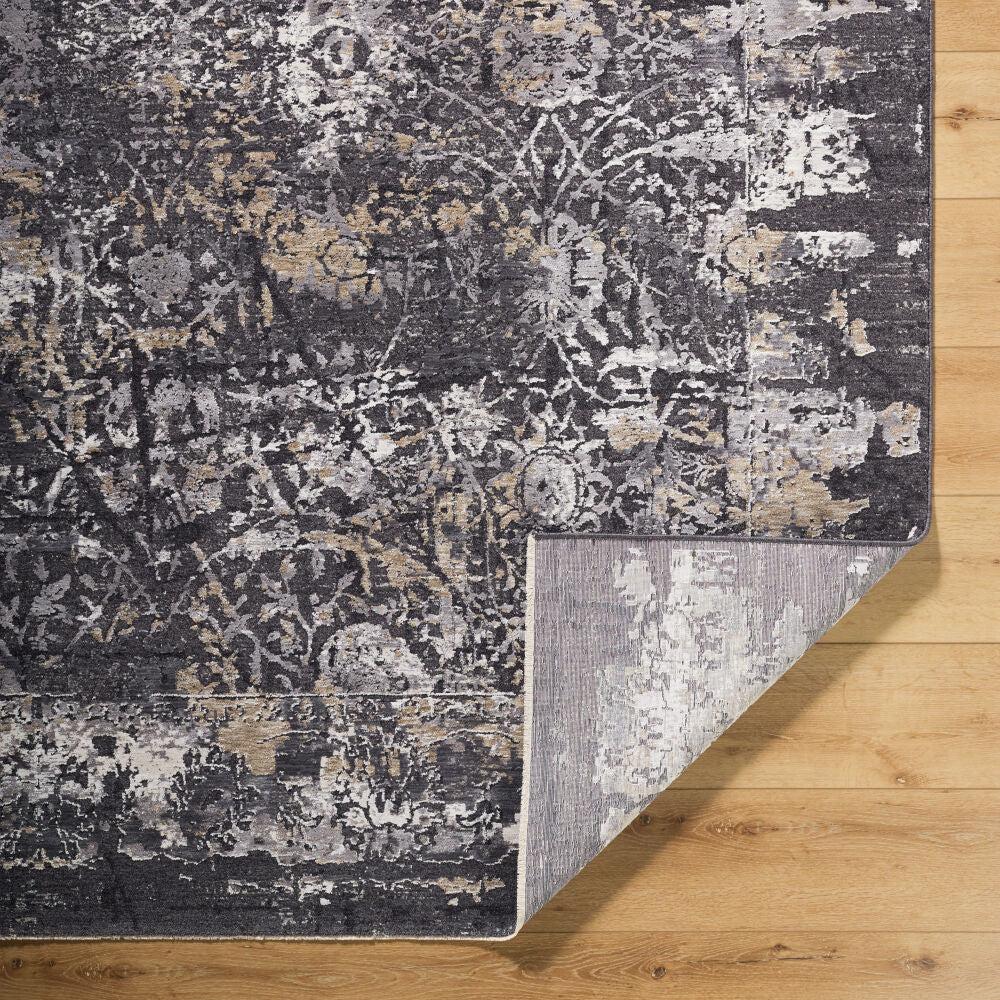 Gakko Black/Tan Machine Woven Rug GKK-2303 - fold