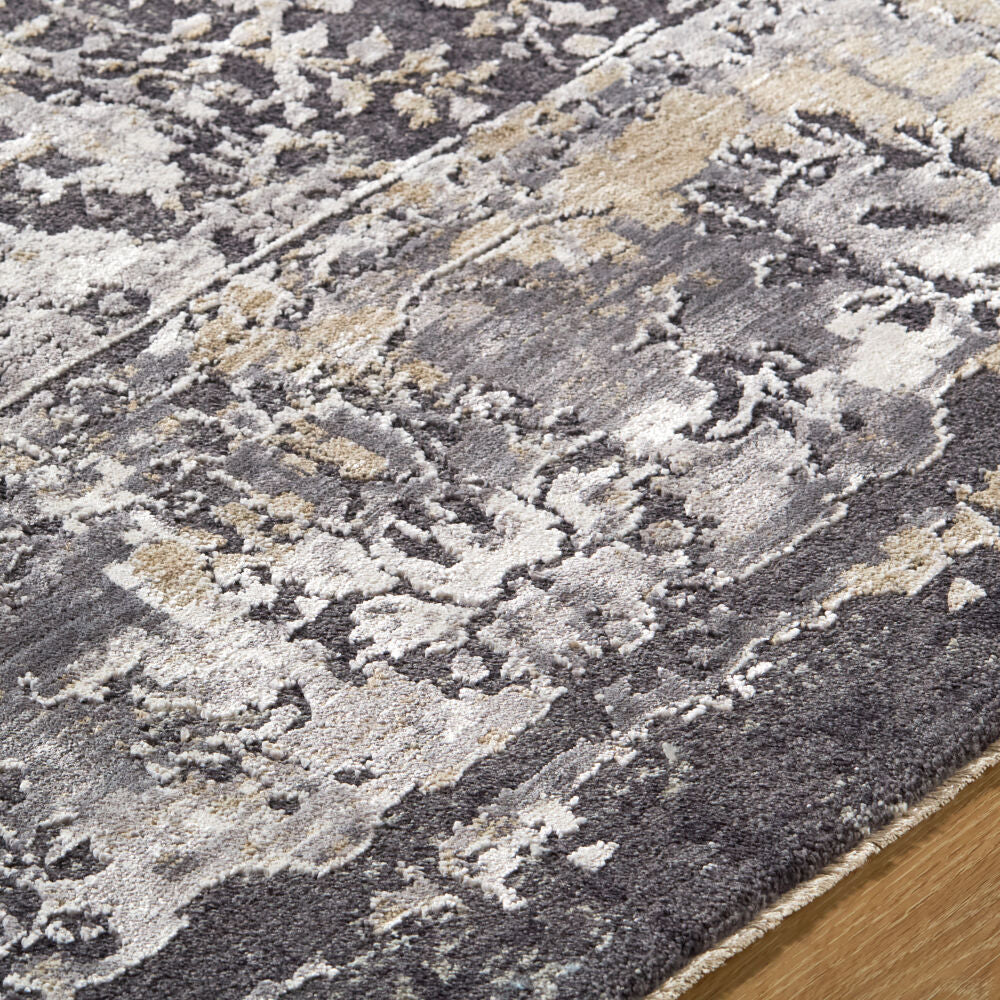 Gakko Black/Tan Machine Woven Rug GKK-2303 - texture