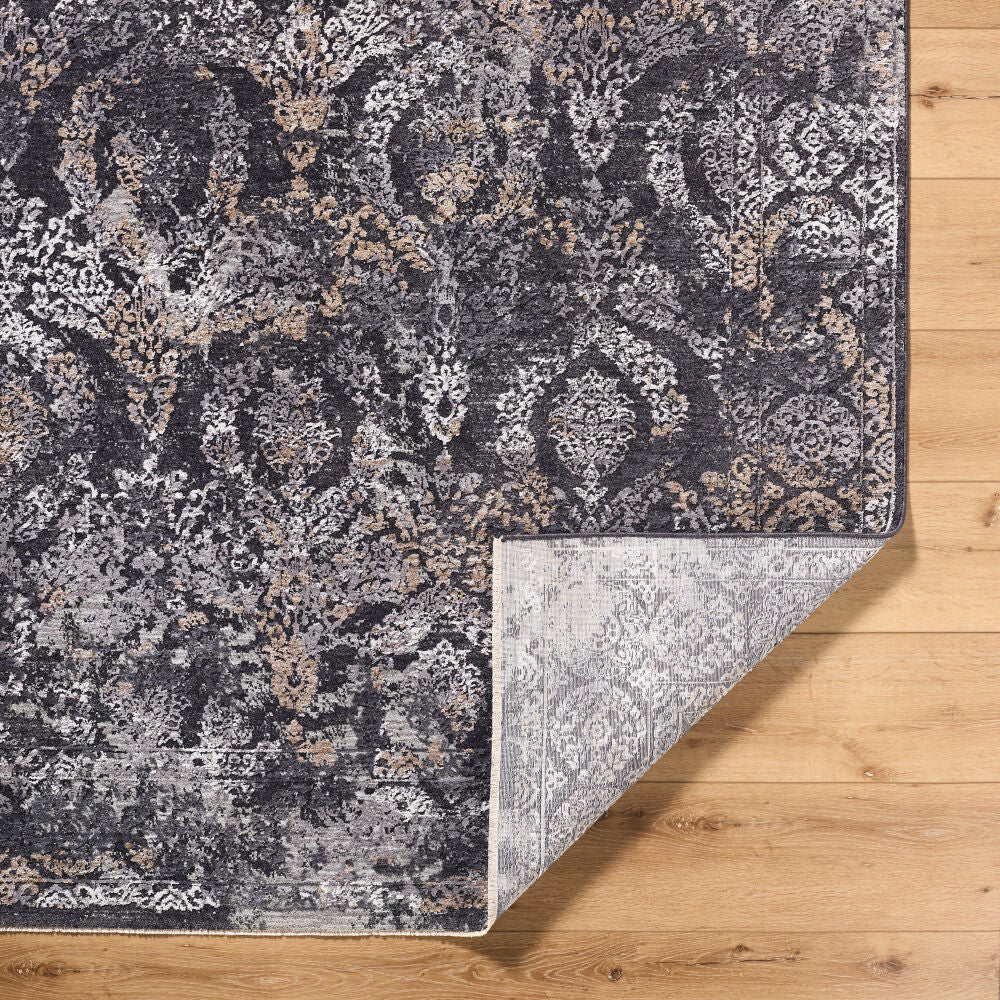 Gakko Black/Tan Machine Woven Rug GKK-2304 - fold