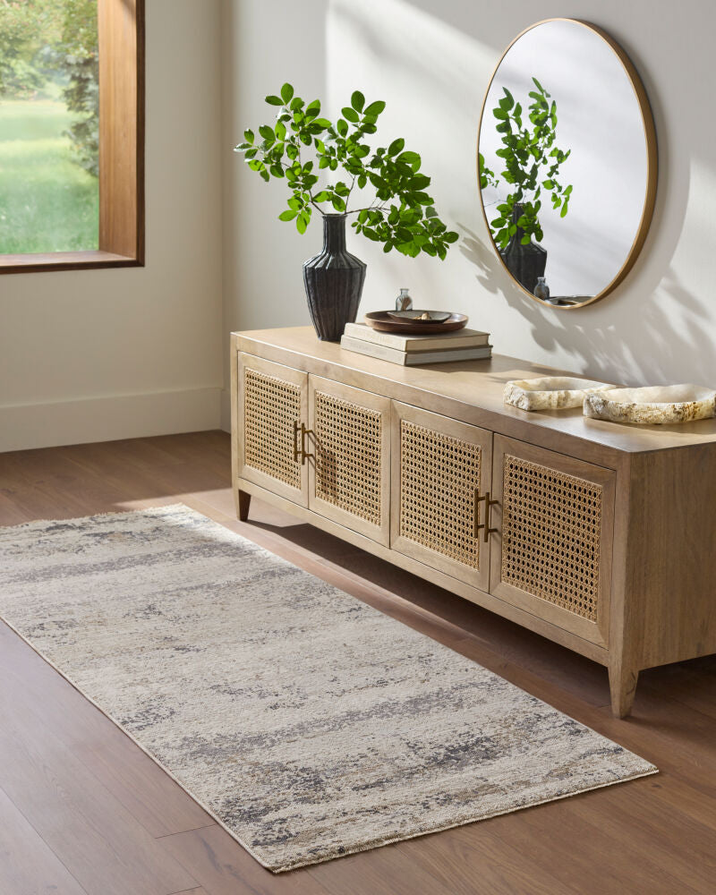 Gakko Charcoal/Tan Machine Woven Rug GKK-2306 - roomscene