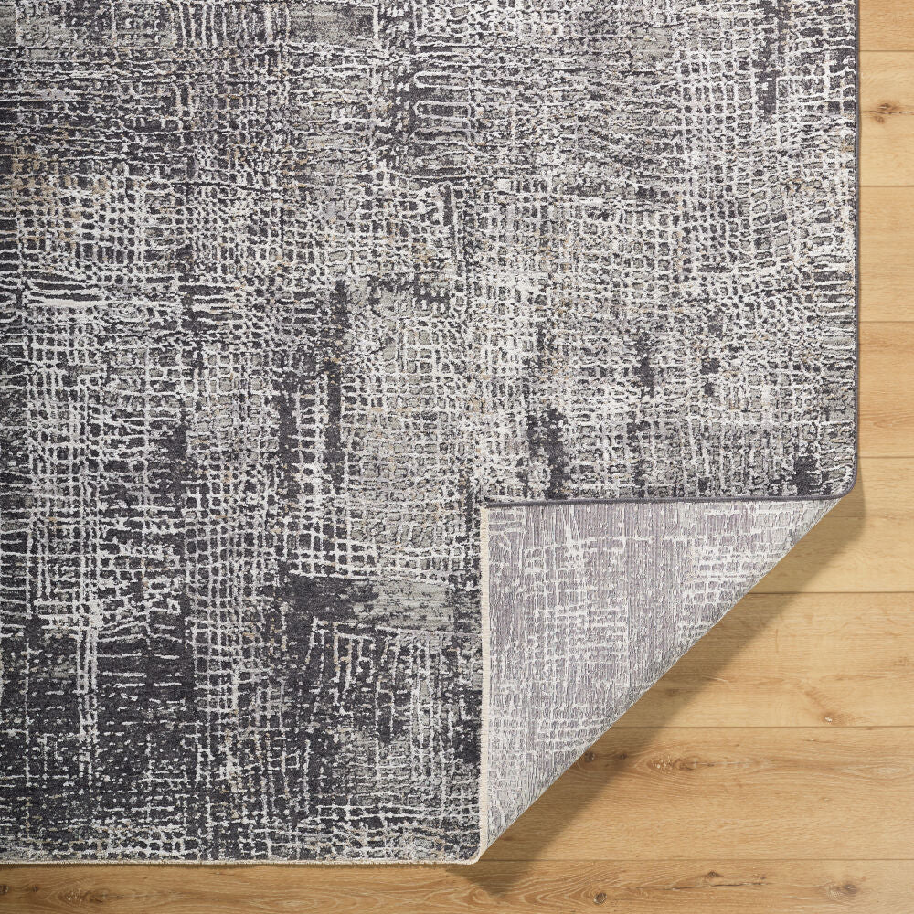 Gakko Black/Tan Machine Woven Rug GKK-2307 - fold
