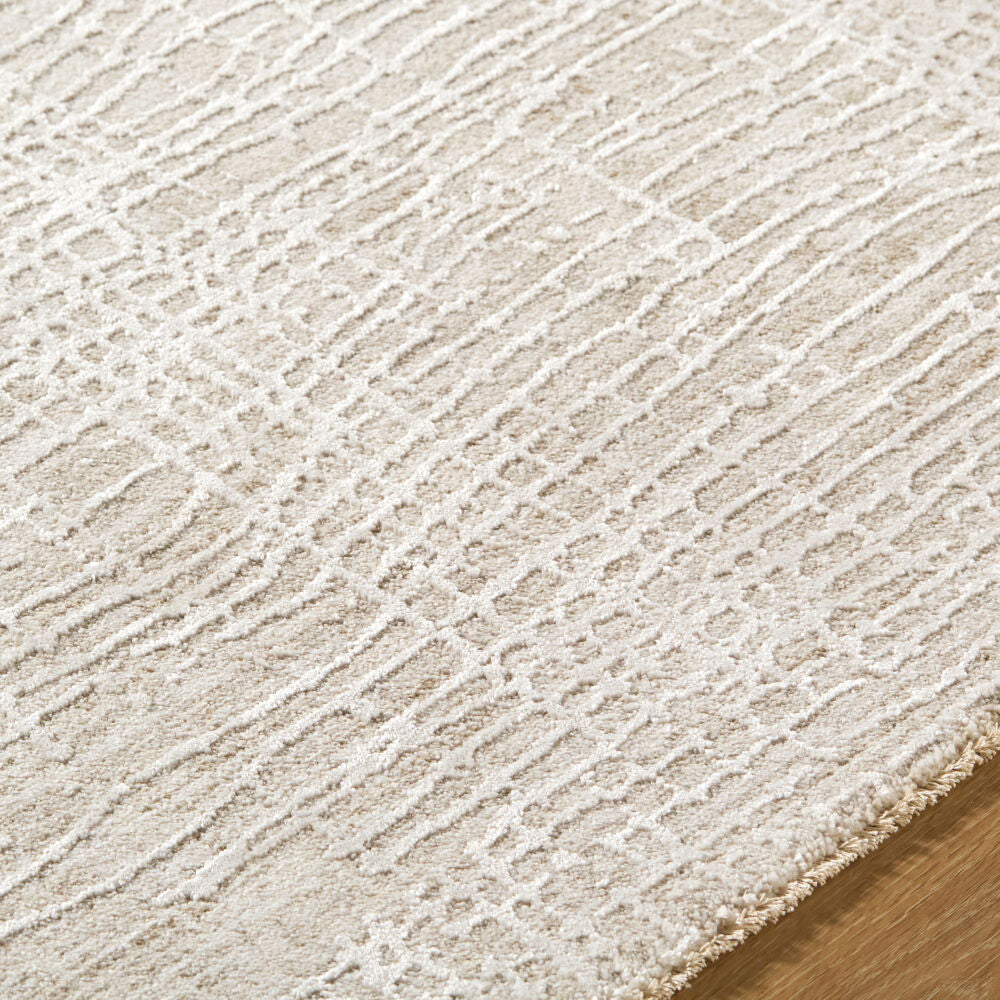 Gakko Charcoal/Tan Machine Woven Rug GKK-2308 - texture