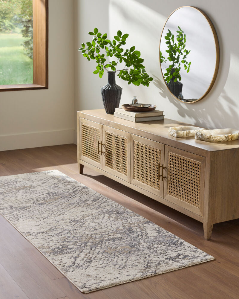 Gakko Charcoal/Tan Machine Woven Rug GKK-2309 - roomscene