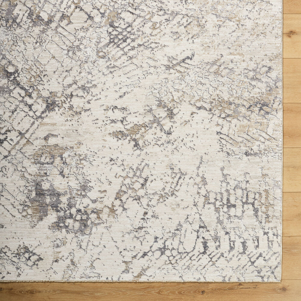 Gakko Charcoal/Tan Machine Woven Rug GKK-2309 - overhead