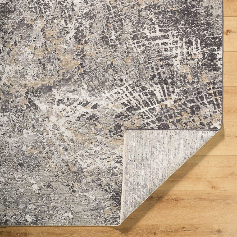 Gakko Black/Tan Machine Woven Rug GKK-2310 - fold