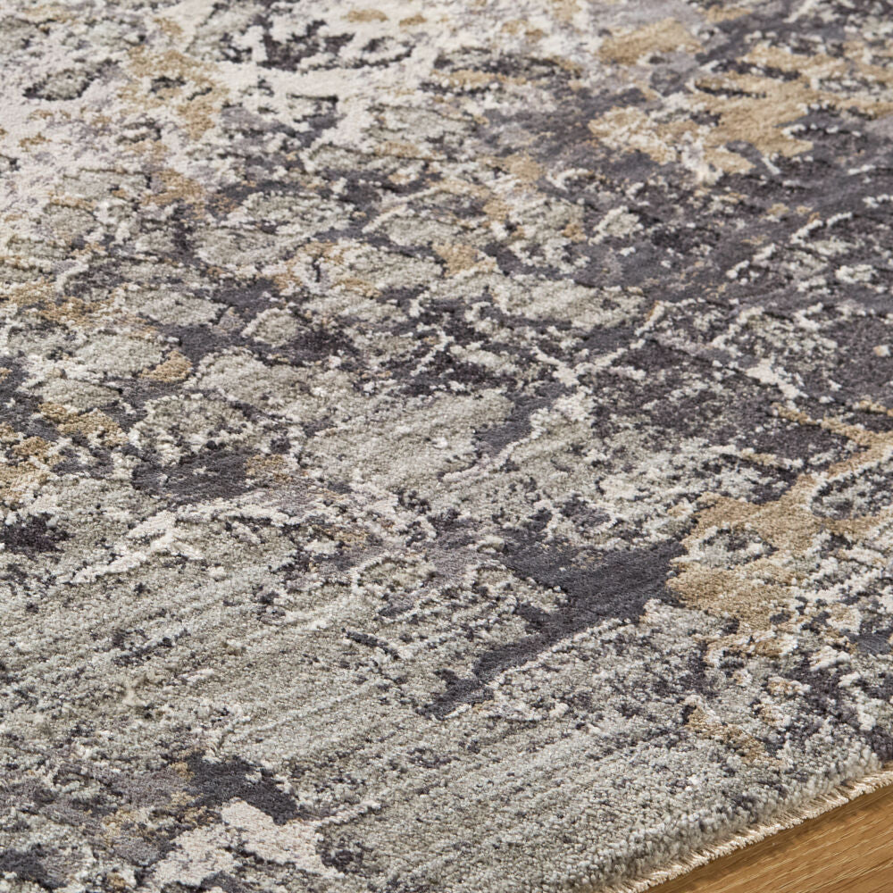 Gakko Black/Tan Machine Woven Rug GKK-2310 - texture