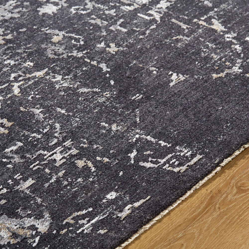 Gakko Black/Tan Machine Woven Rug GKK-2311 - texture