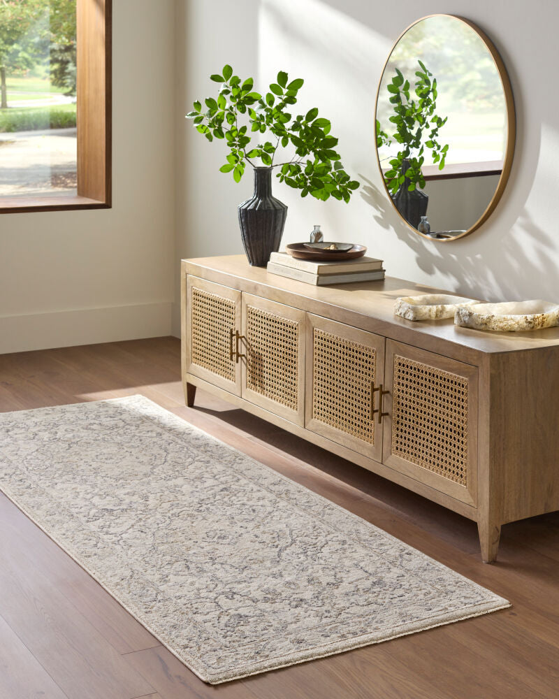 Gakko Charcoal/Tan Machine Woven Rug GKK-2312 - roomscene
