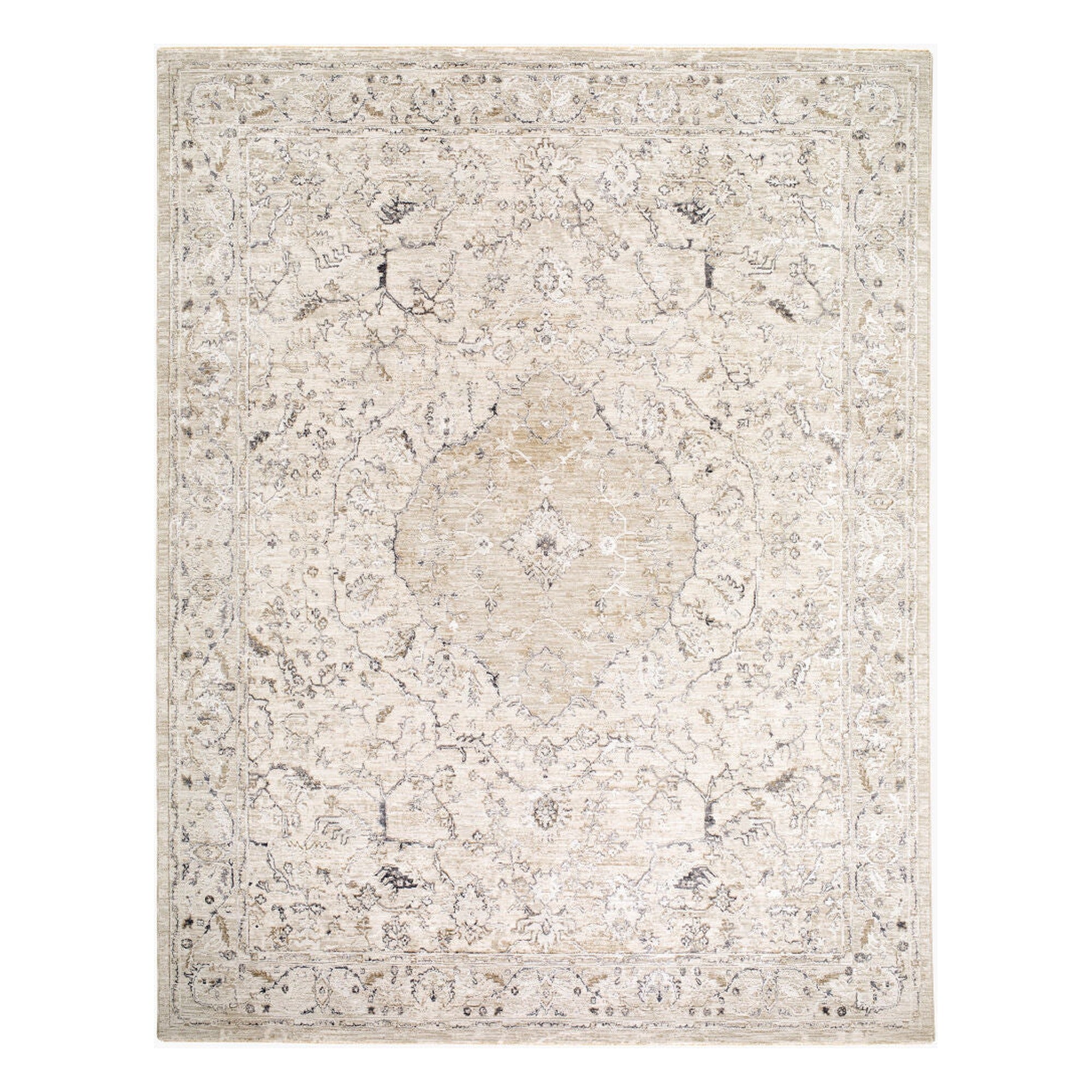 Gakko Charcoal/Tan Machine Woven Rug GKK-2312 - 2'7" x 10'