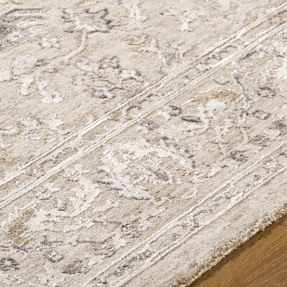 Gakko Charcoal/Tan Machine Woven Rug GKK-2312 - texture