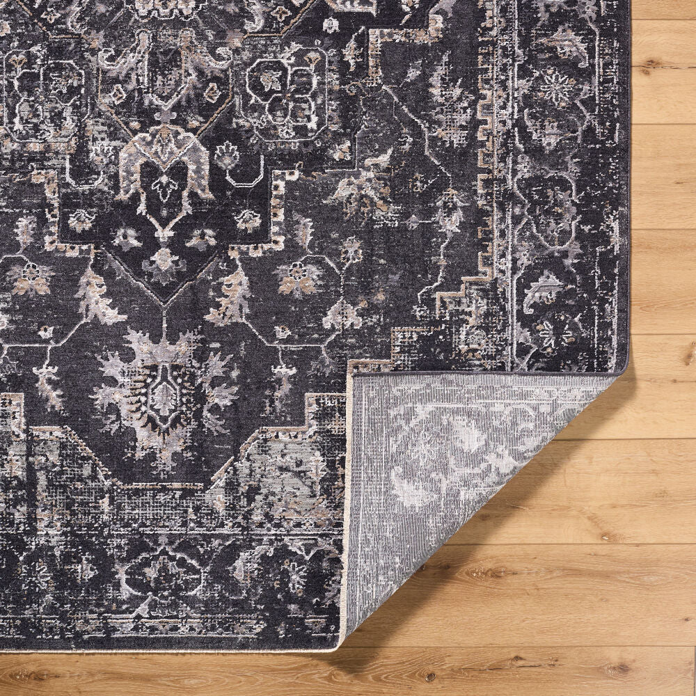 Gakko Black/Tan Machine Woven Rug GKK-2313 - fold