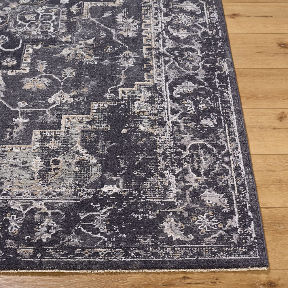 Gakko Black/Tan Machine Woven Rug GKK-2313 - front