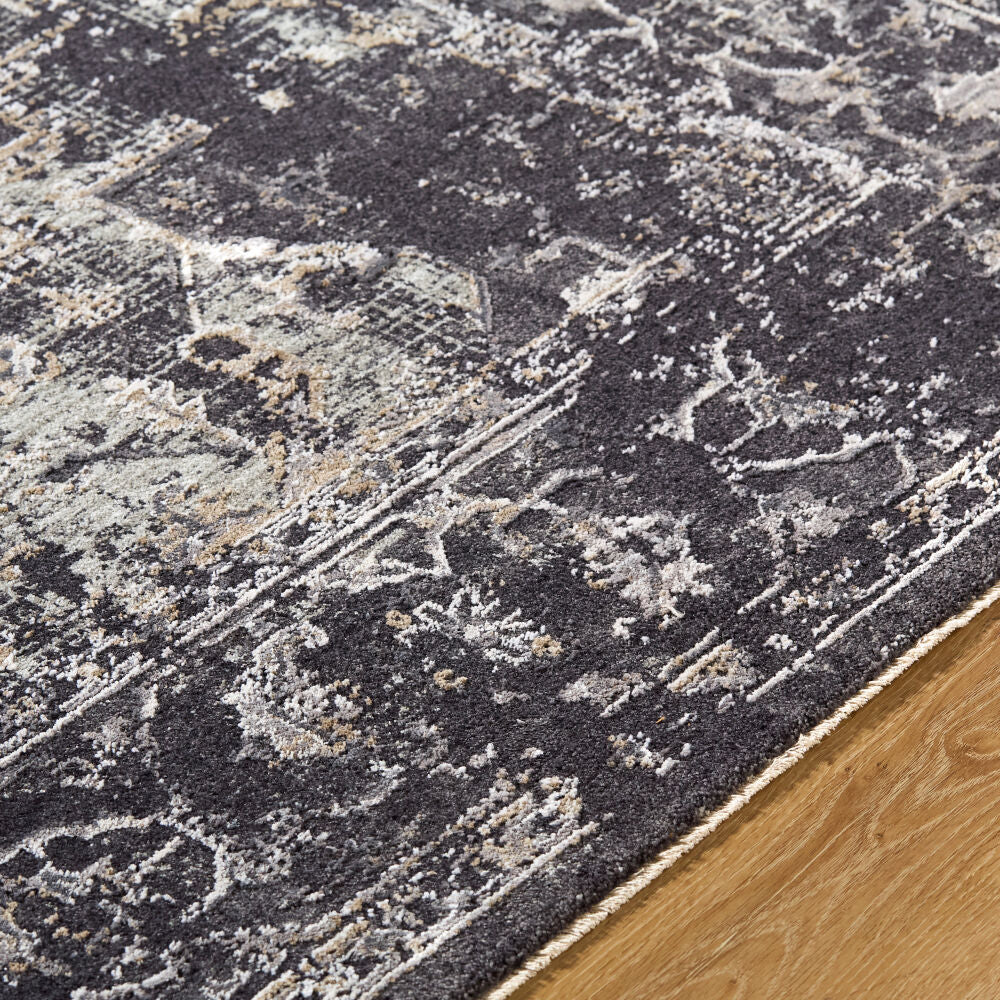 Gakko Black/Tan Machine Woven Rug GKK-2313 - texture