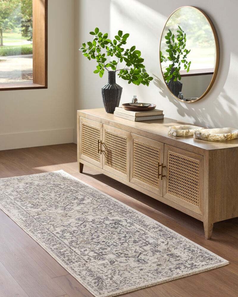 Gakko Charcoal/Tan Machine Woven Rug GKK-2314 - roomscene