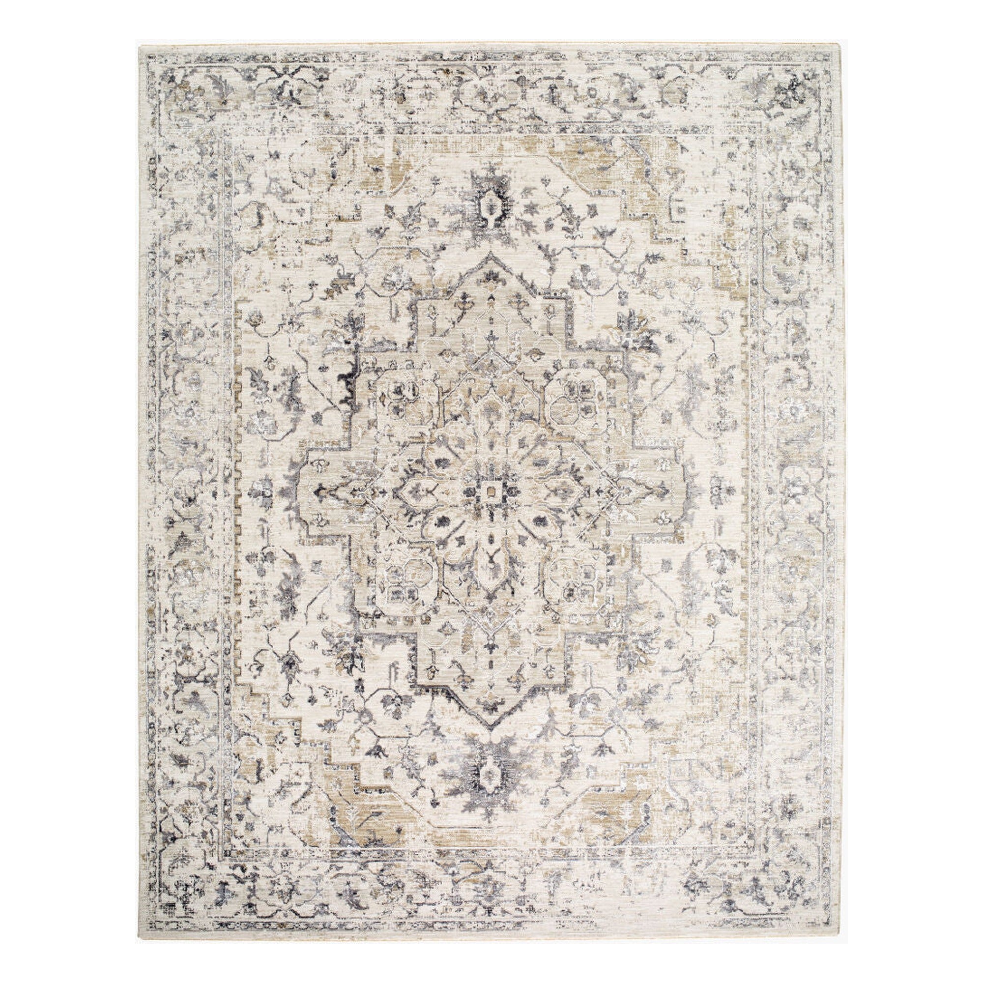 Gakko Charcoal/Tan Machine Woven Rug GKK-2314 - 2'7" x 10'
