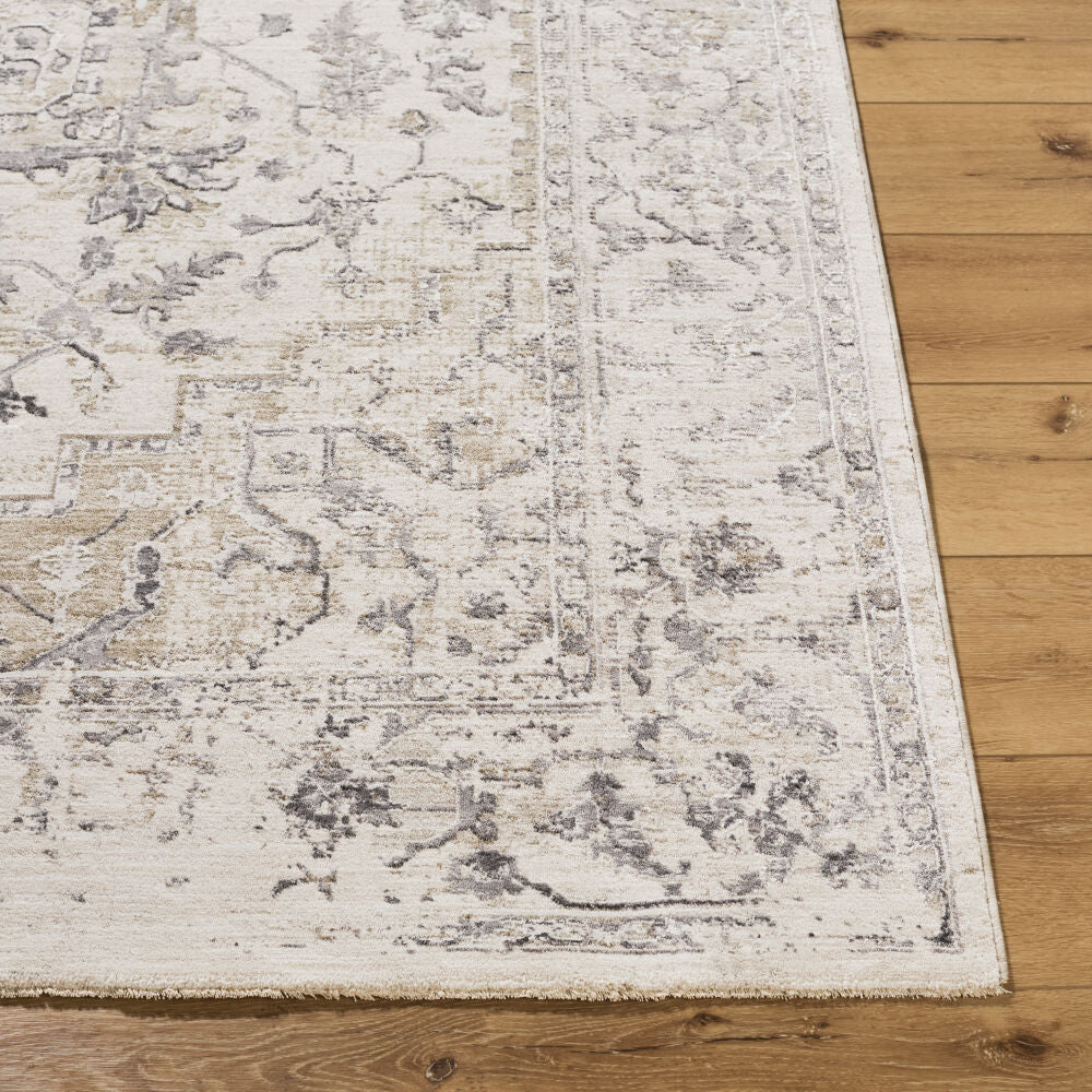 Gakko Charcoal/Tan Machine Woven Rug GKK-2314 - front