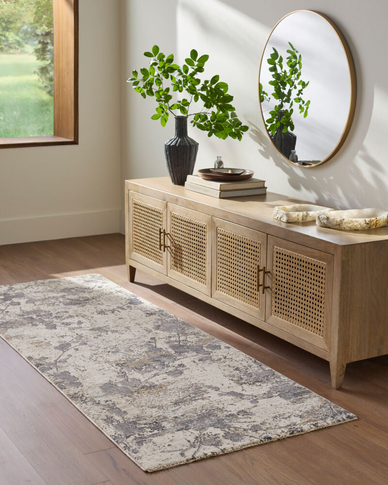 Gakko Charcoal/Tan Machine Woven Rug GKK-2316 - roomscene