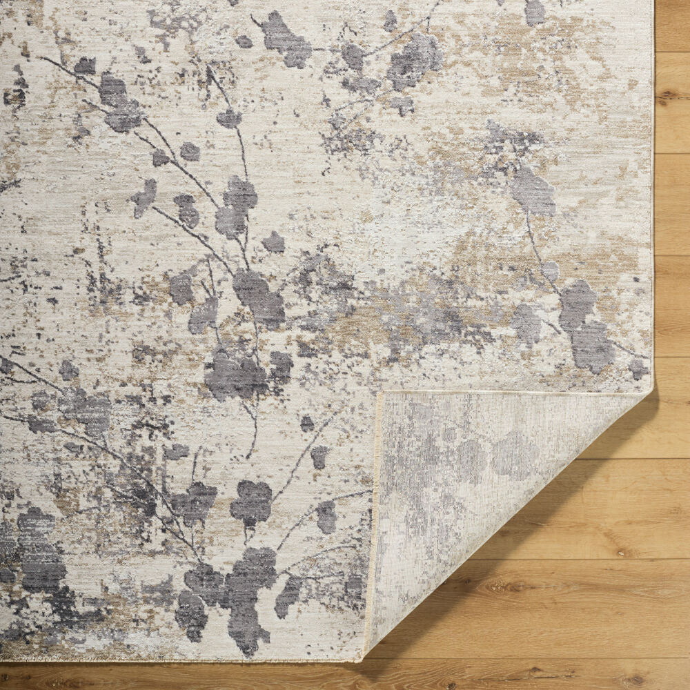 Gakko Charcoal/Tan Machine Woven Rug GKK-2316 - fold