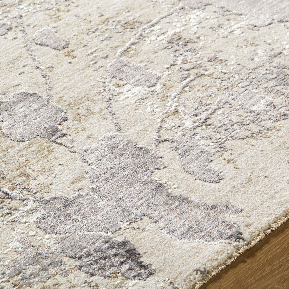 Gakko Charcoal/Tan Machine Woven Rug GKK-2316 - texture