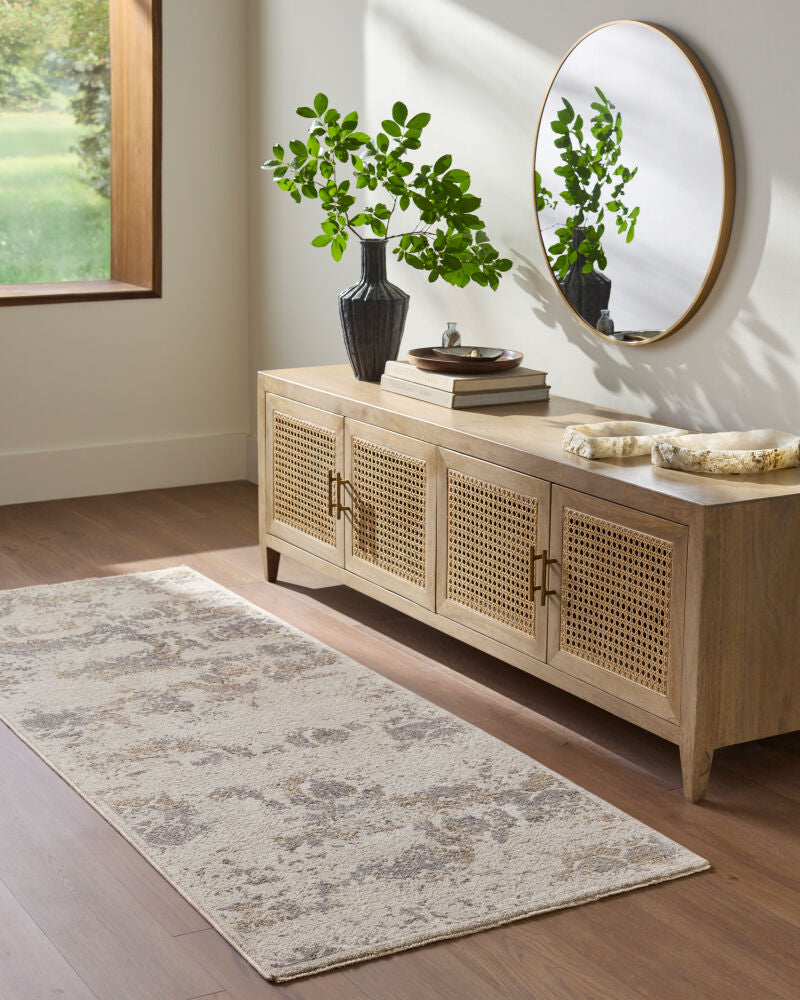 Gakko Charcoal/Tan Machine Woven Rug GKK-2317 - roomscene