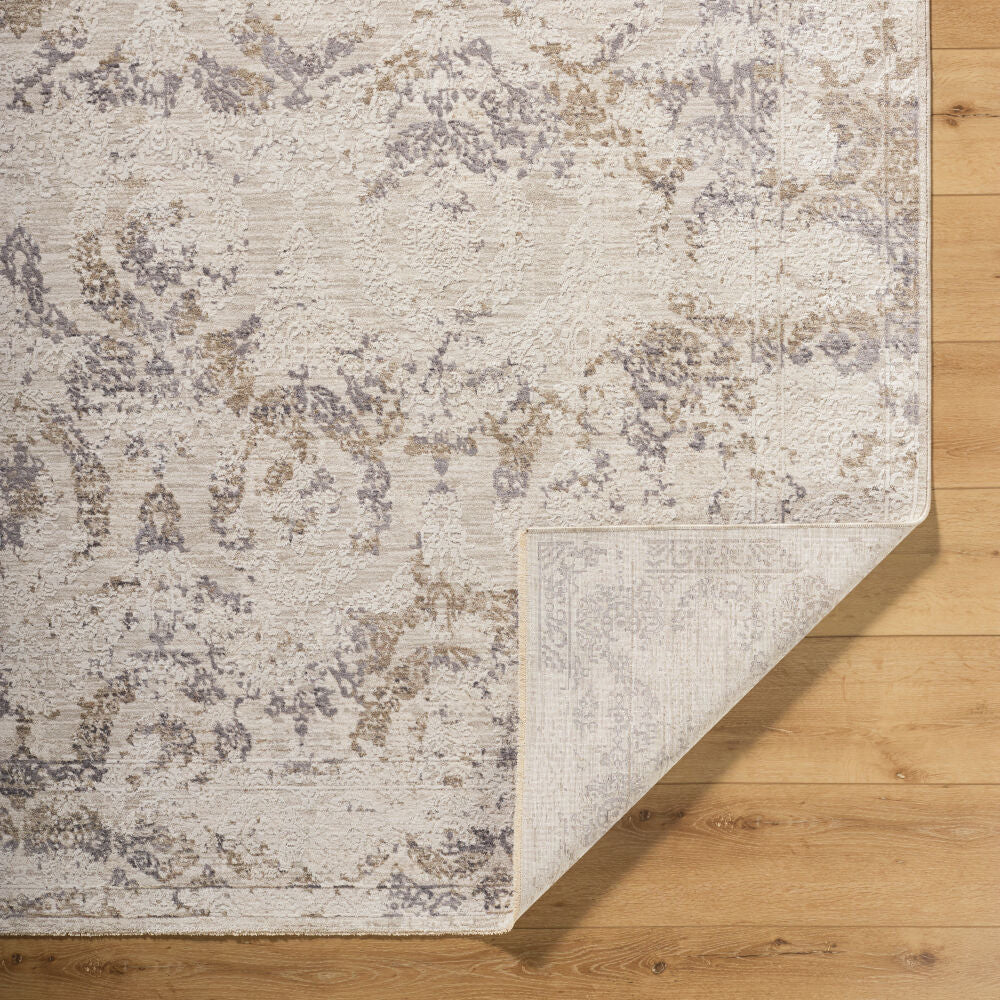 Gakko Charcoal/Tan Machine Woven Rug GKK-2317 - fold