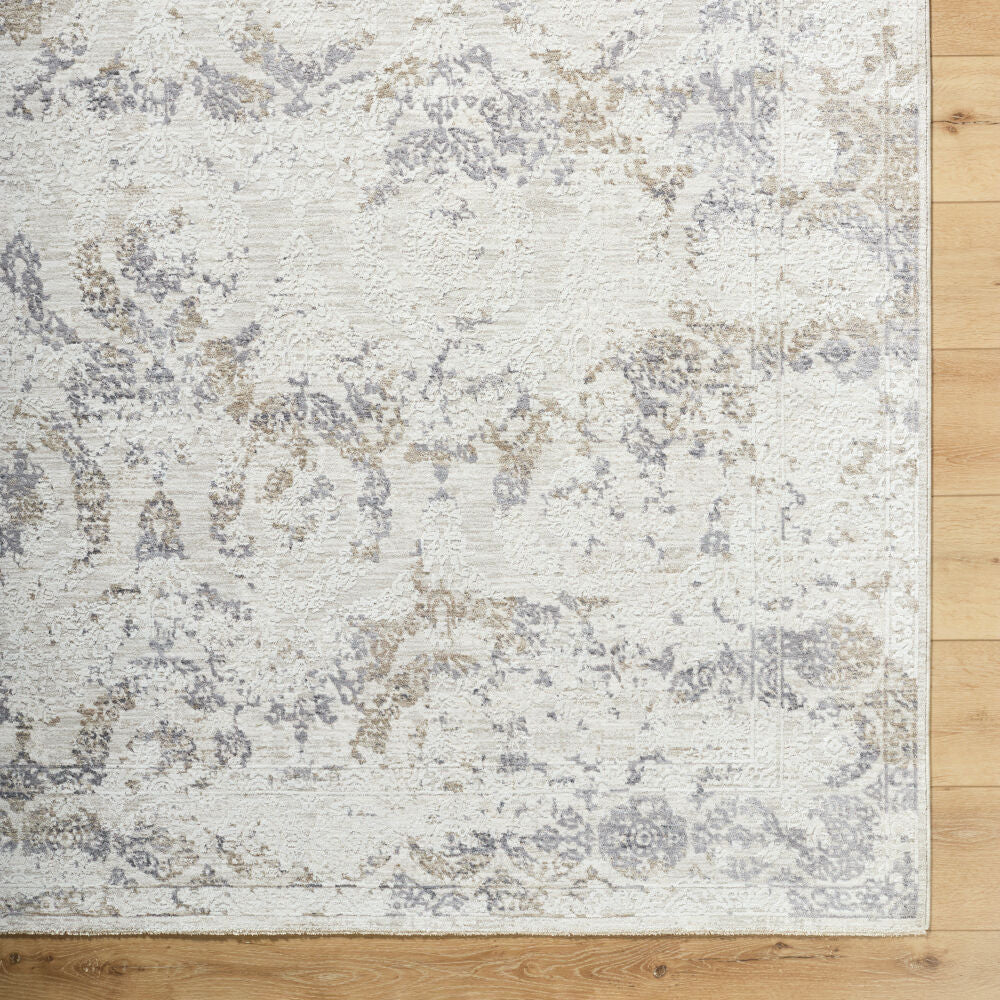 Gakko Charcoal/Tan Machine Woven Rug GKK-2317 - overhead