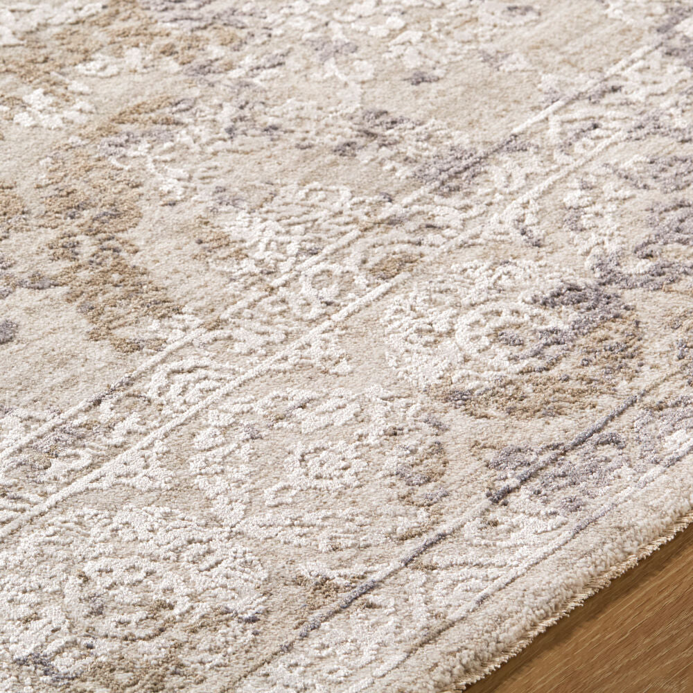 Gakko Charcoal/Tan Machine Woven Rug GKK-2317 - texture
