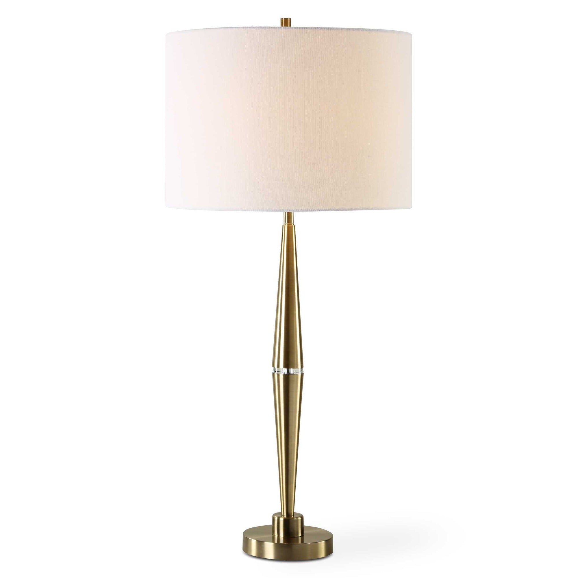 Glenmoor Round Antique Brass Table Lamp