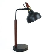 GlowLite Table Lamp | Matte Black Metal and Cone Shade