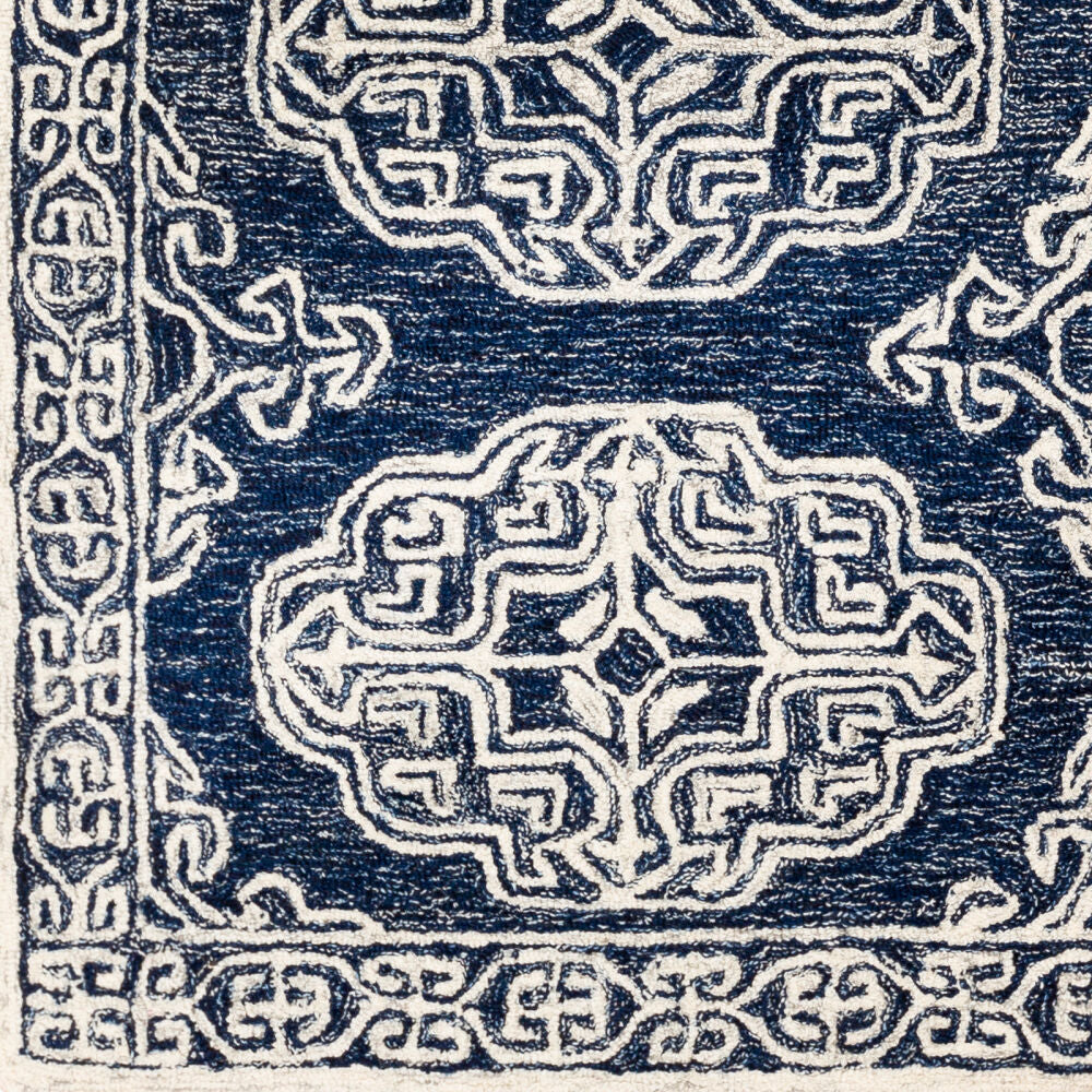 Granada Beige/Navy Handmade Rug GND-2308 - swatch