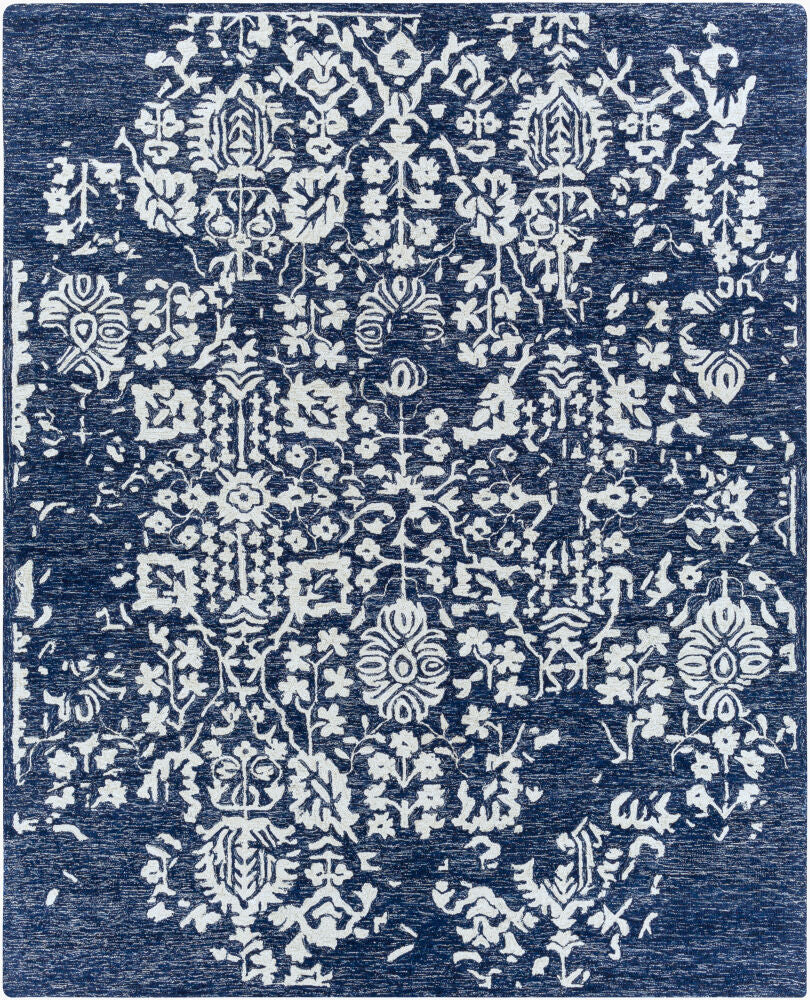 Granada Beige/Navy Handmade Rug GND-2311 - 2'6" x 10'