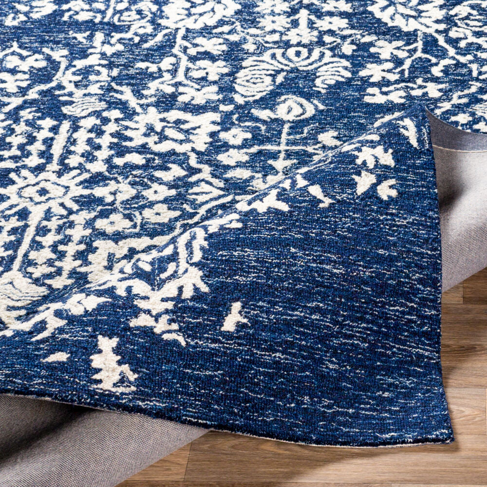 Granada Beige/Navy Handmade Rug GND-2311 - fold