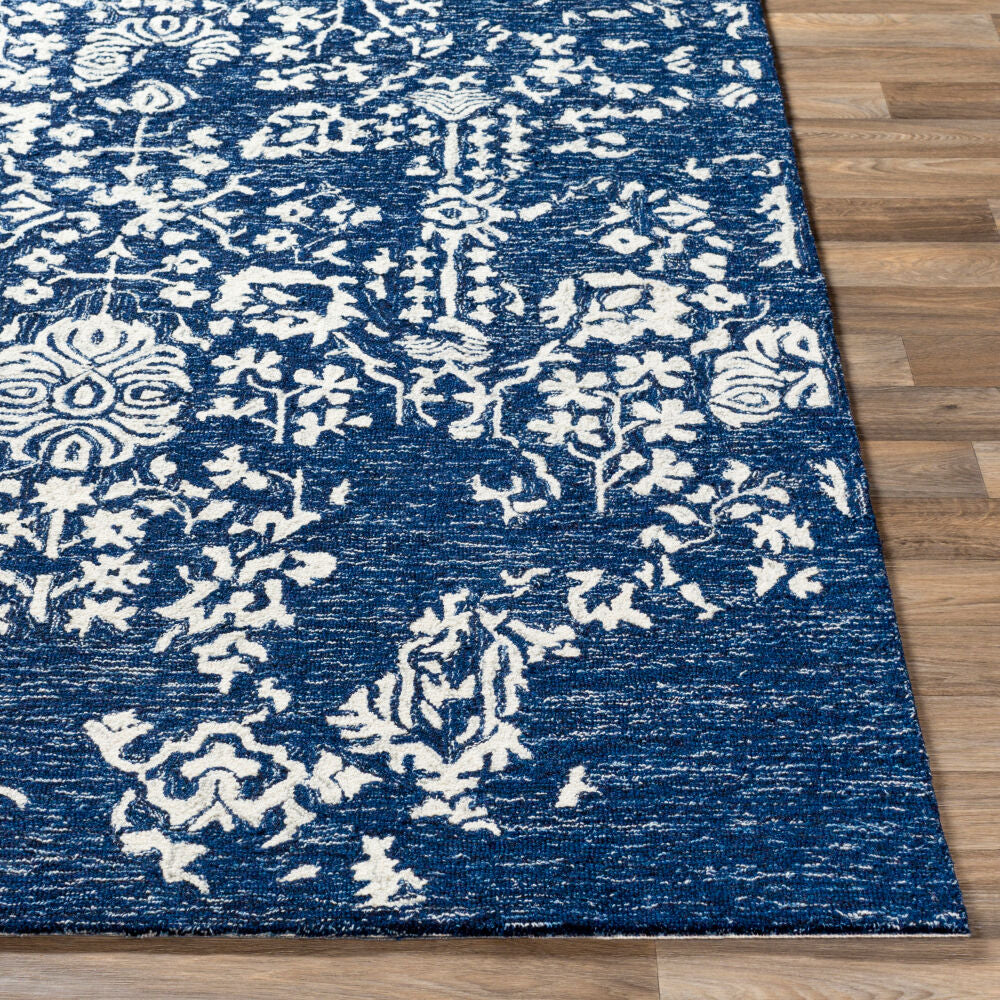 Granada Beige/Navy Handmade Rug GND-2311 - front